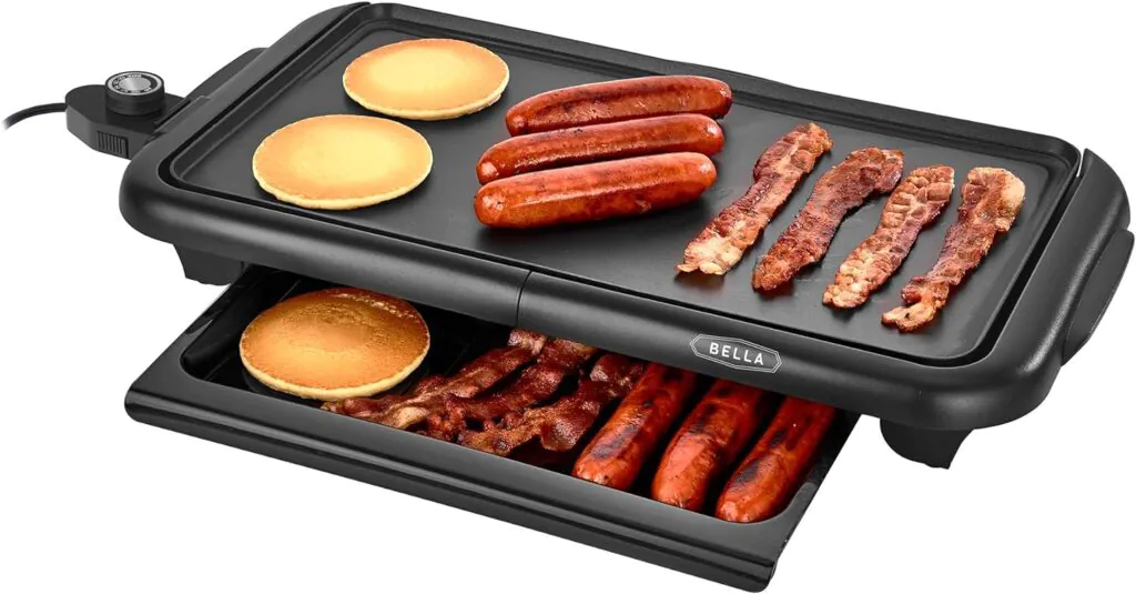 TBELLA Electric Griddle with Warming Tray