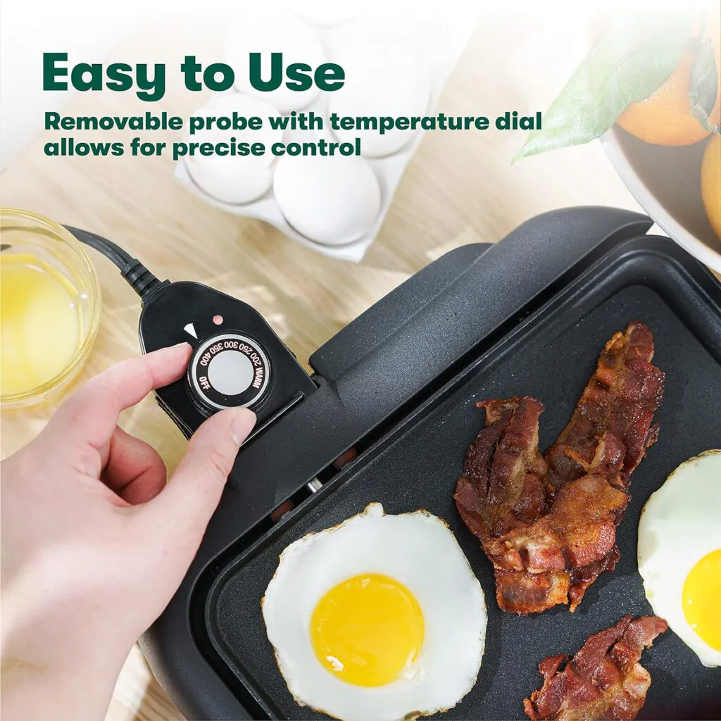 TBELLA Electric Griddle with Warming Tray